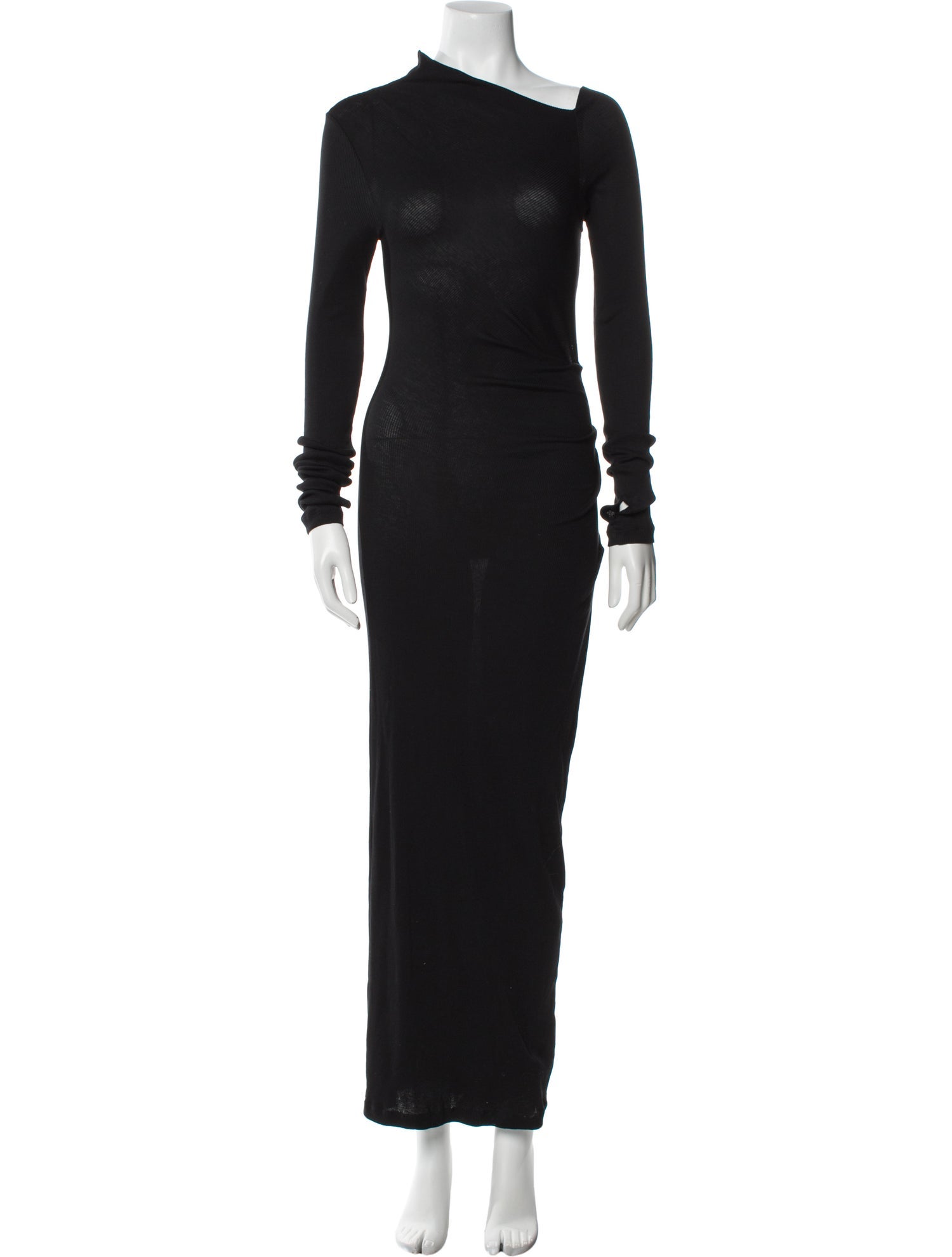 Helmut Lang One-Shoulder Long Dress