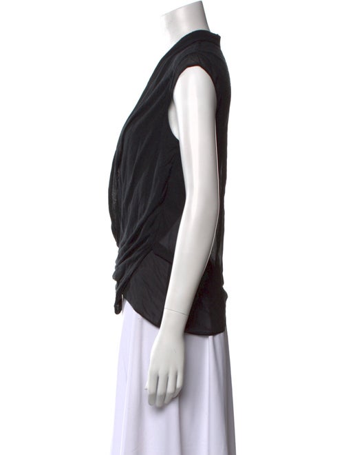 Helmut Lang Cowl Neck Short Sleeve Top