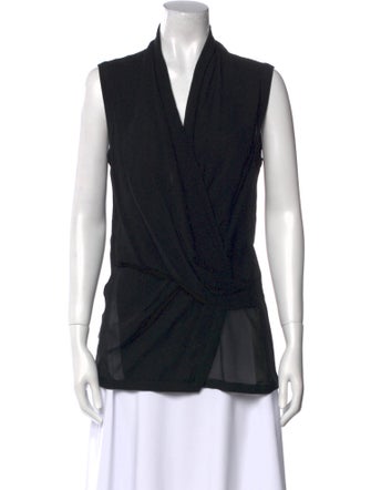 Helmut Lang Silk V-Neck Blouse