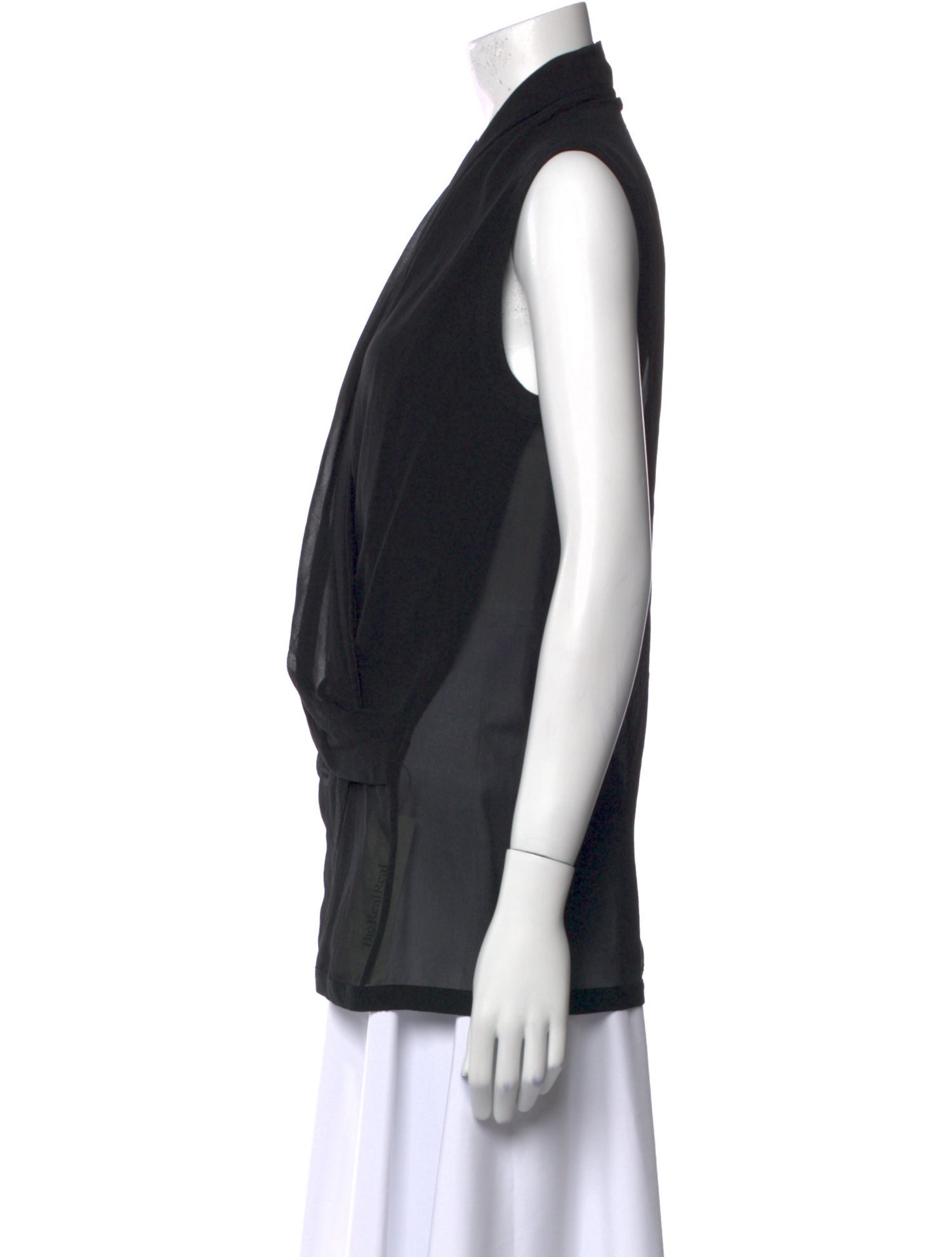 Helmut Lang Silk V-Neck Blouse