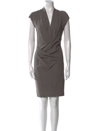 Helmut Lang V-Neck Knee-Length Dress