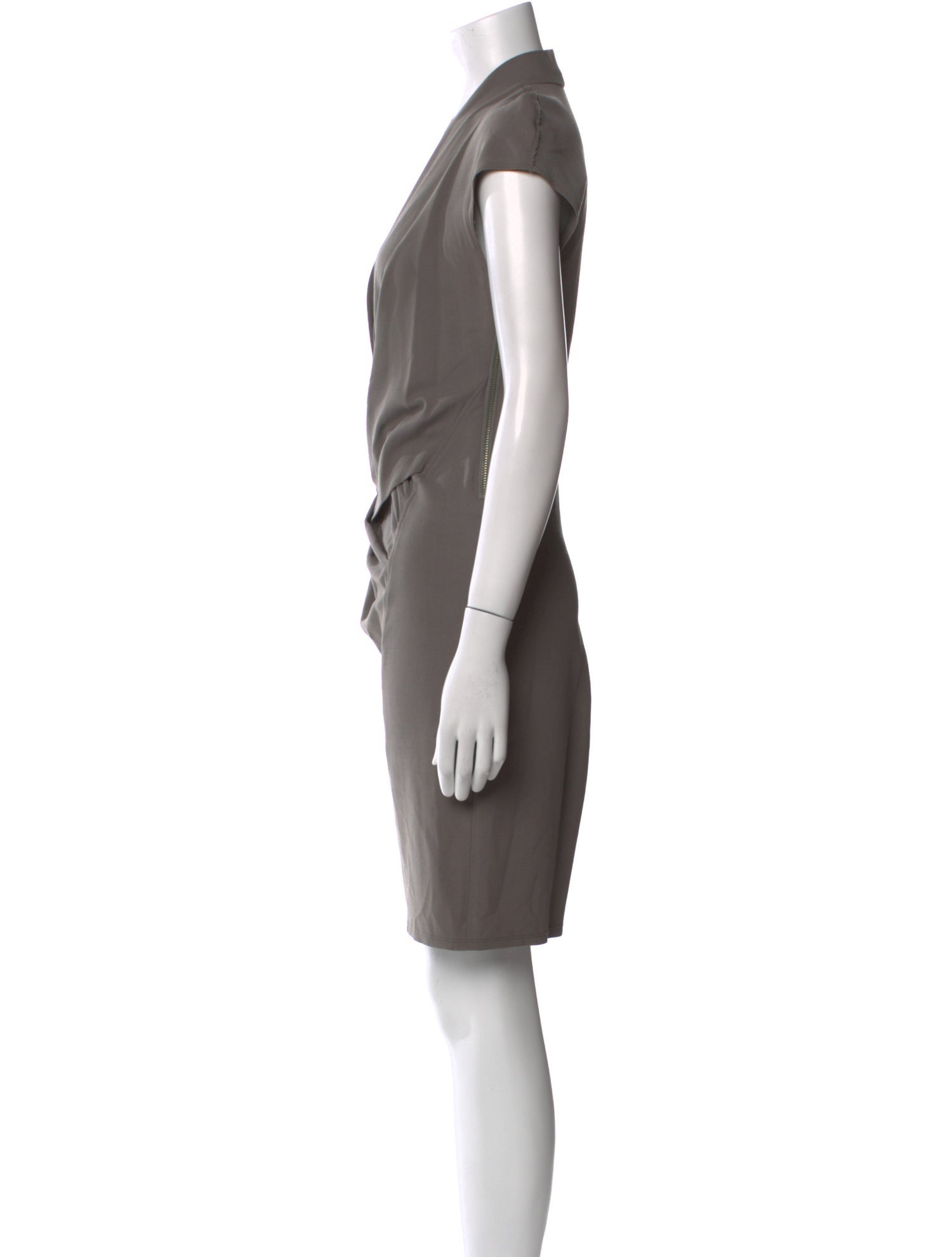 Helmut Lang V-Neck Knee-Length Dress