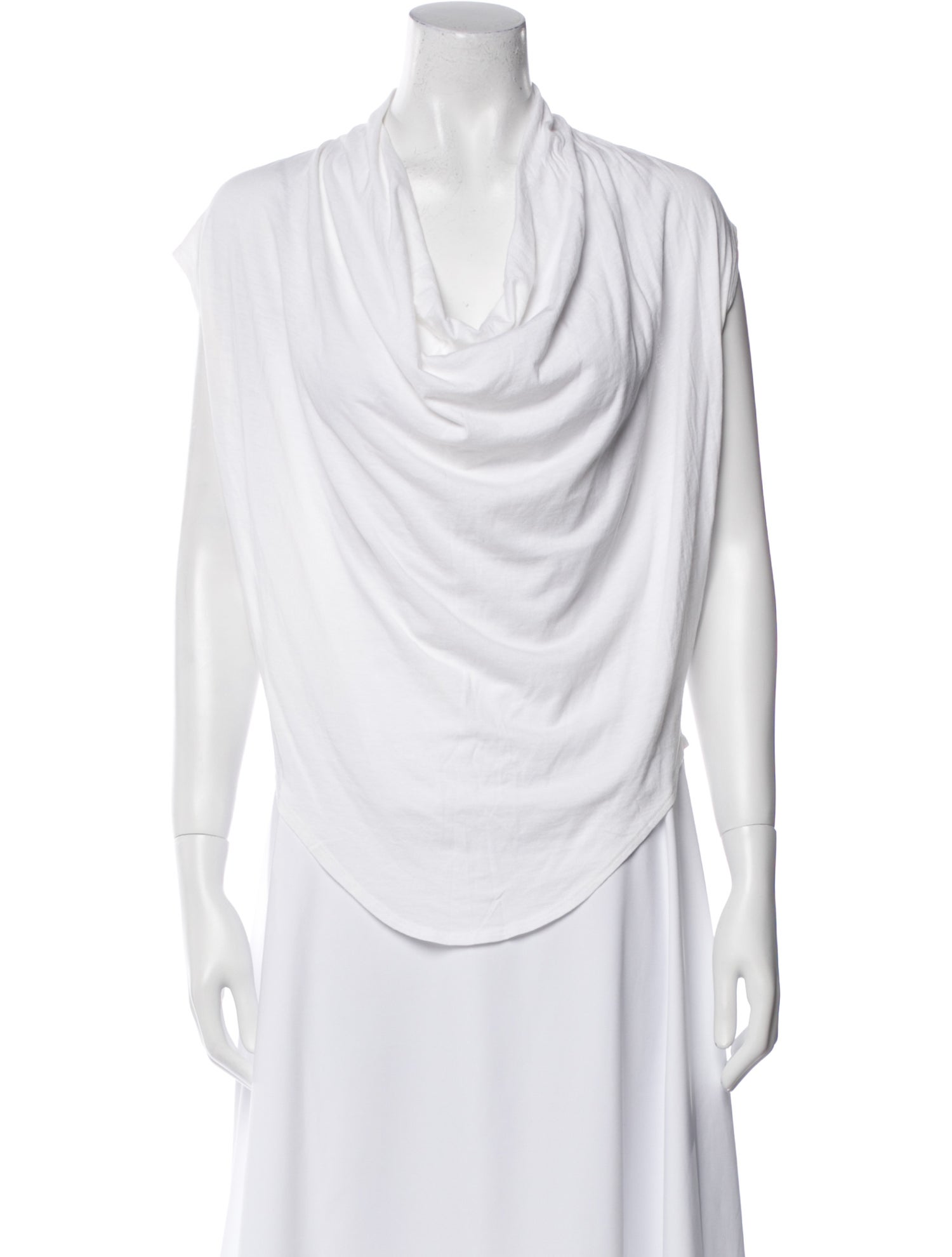 Helmut Lang Cowl Neck Short Sleeve T-Shirt