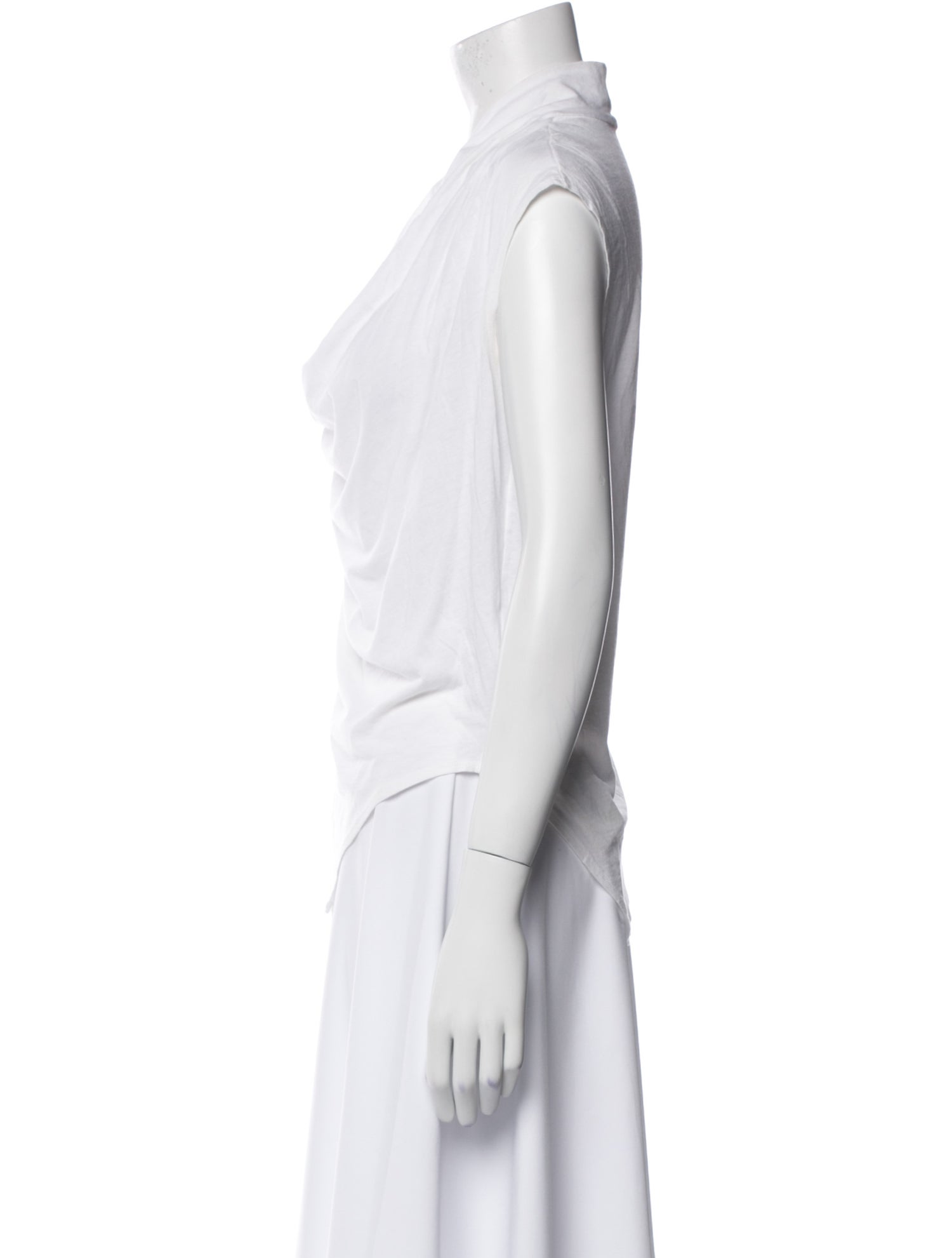 Helmut Lang Cowl Neck Short Sleeve T-Shirt