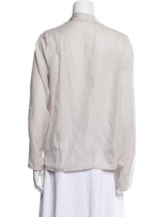 Helmut Lang V-Neck Long Sleeve Blouse