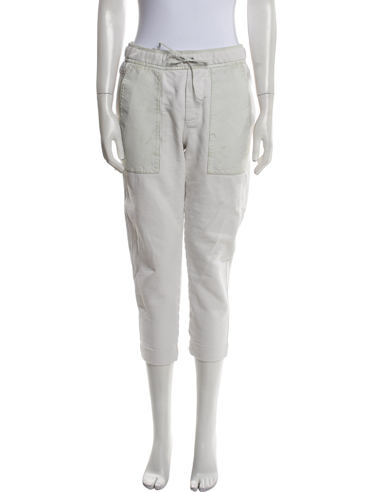 Helmut Lang Leather Trim Embellishment Sweatpants