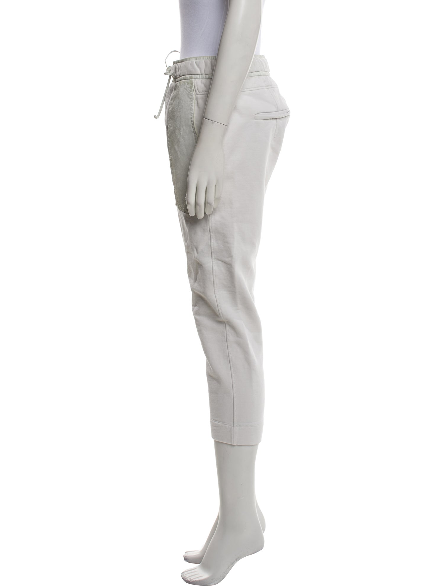 Helmut Lang Leather Trim Embellishment Sweatpants