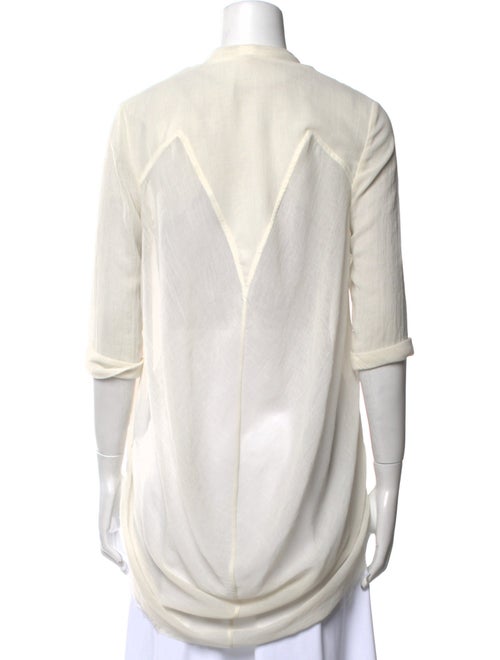 Helmut Lang V-Neck Three-Quarter Sleeve Blouse