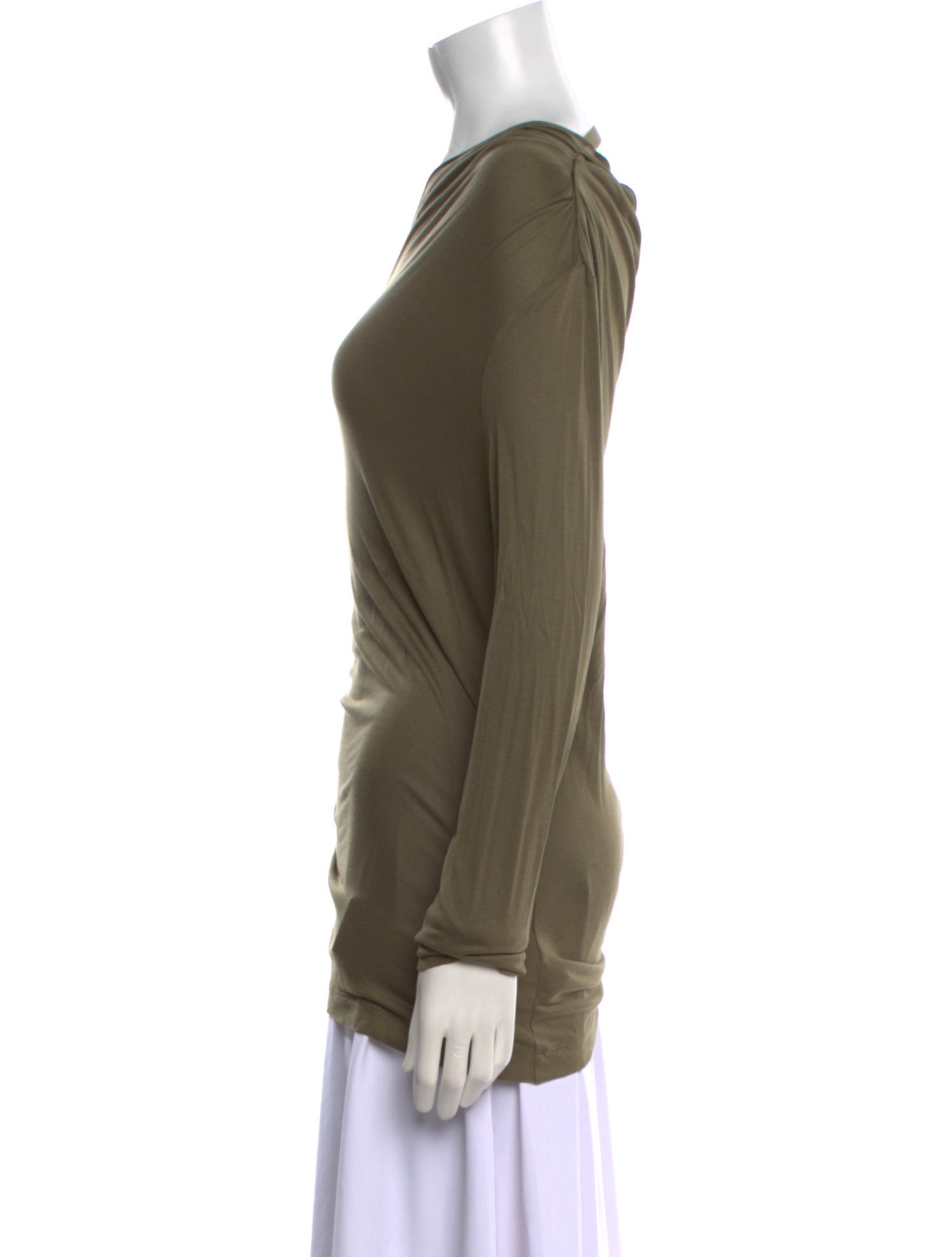 Helmut Lang One-Shoulder Long Sleeve Top