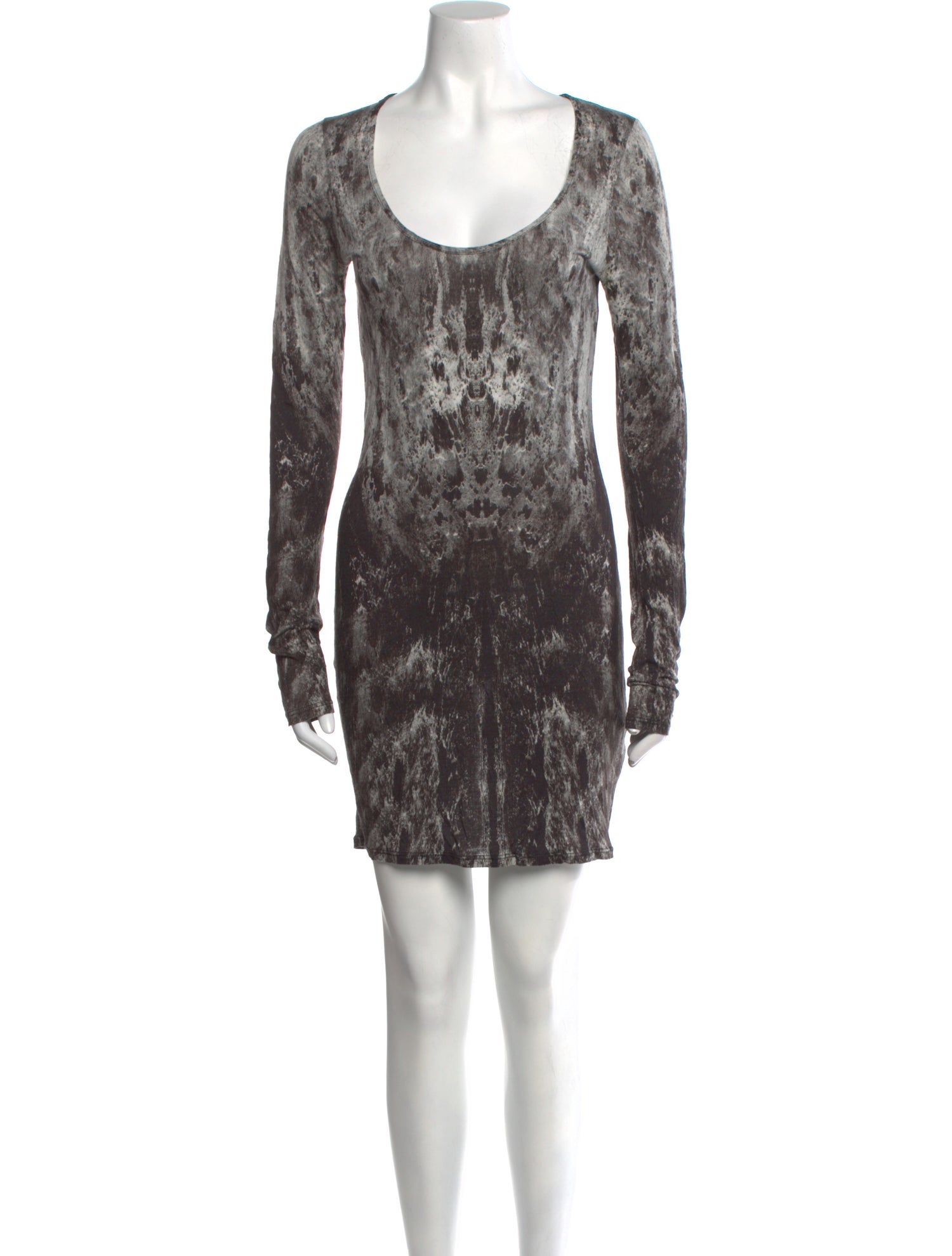 Helmut Lang Animal Print Mini Dress
