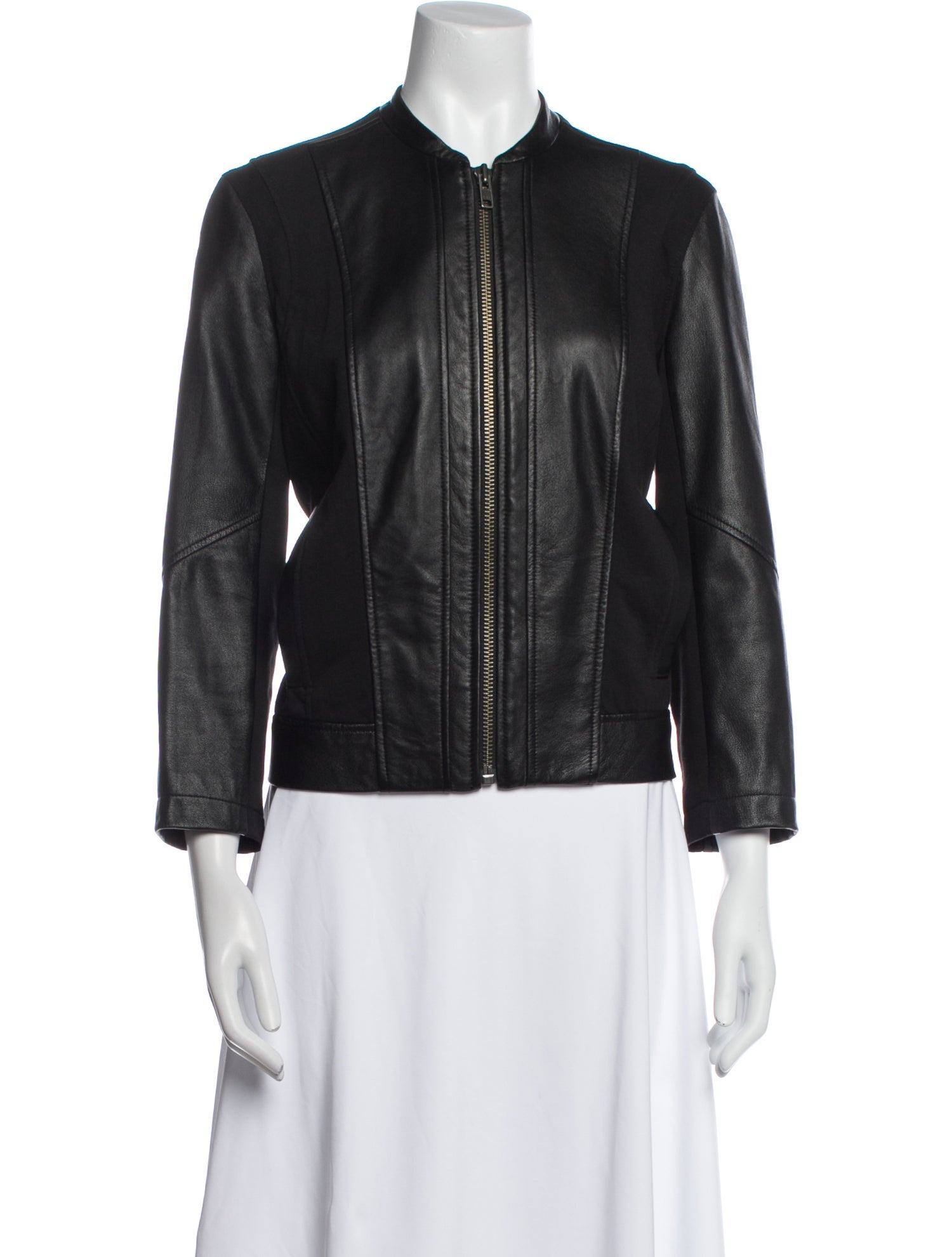 Helmut Lang Lamb Leather Bomber Jacket