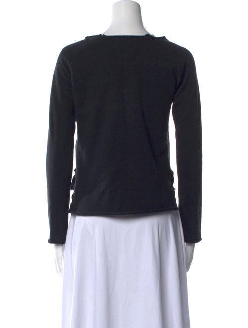 Helmut Lang Bateau Neckline Long Sleeve Crop Top