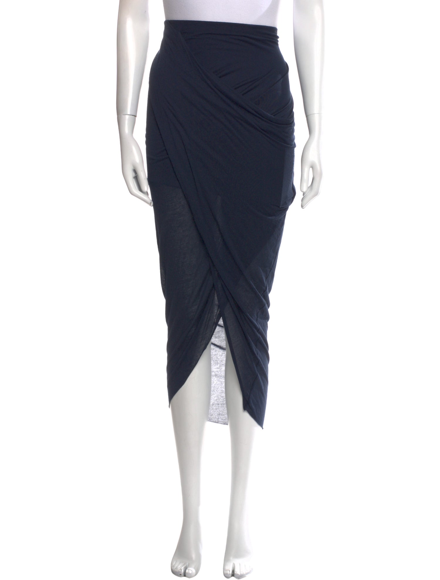 Helmut Lang Ruffle Embellishment Midi Length Skirt