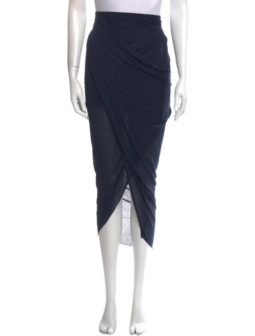 Helmut Lang Ruffle Embellishment Midi Length Skirt