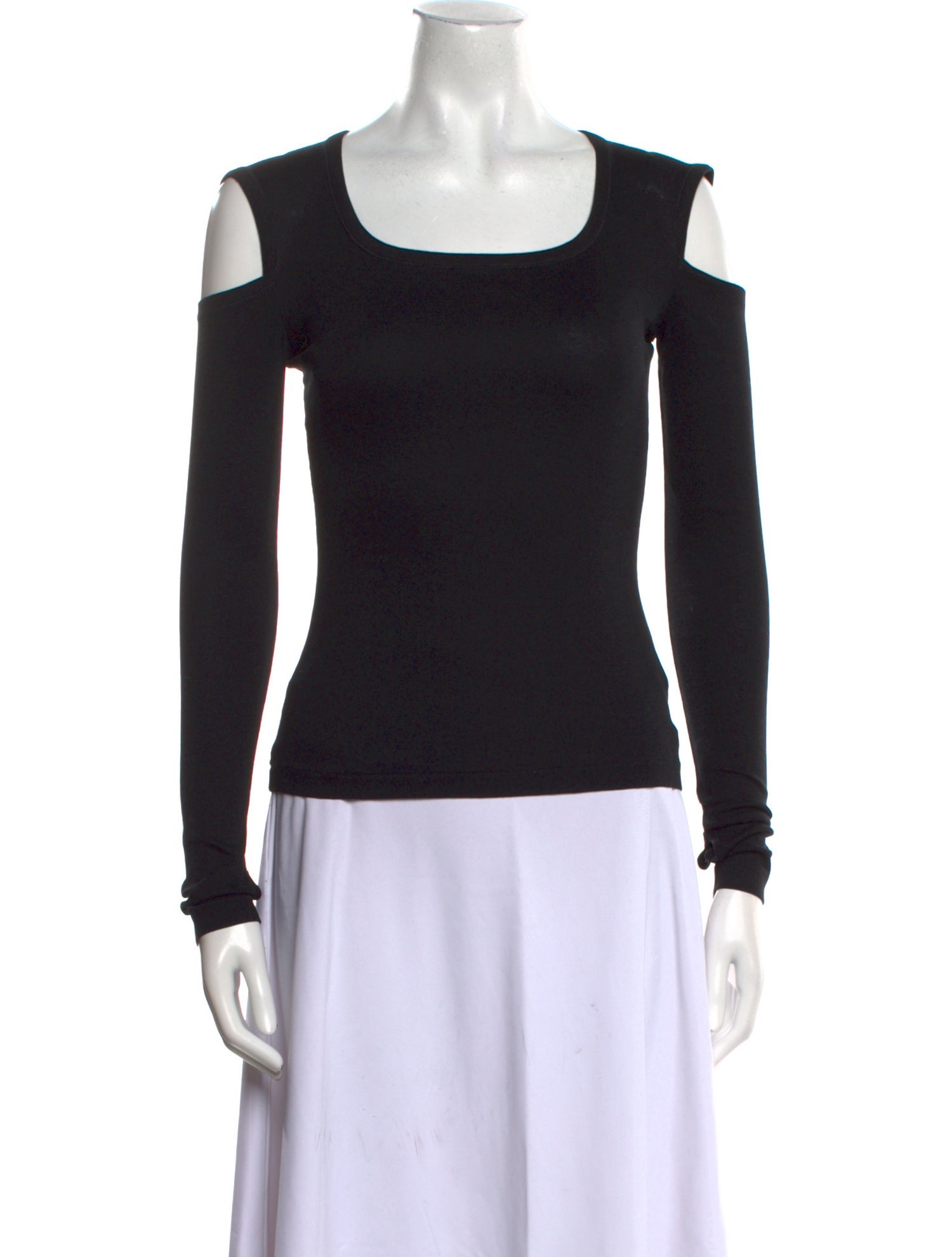 Helmut Lang Square Neckline Long Sleeve Top