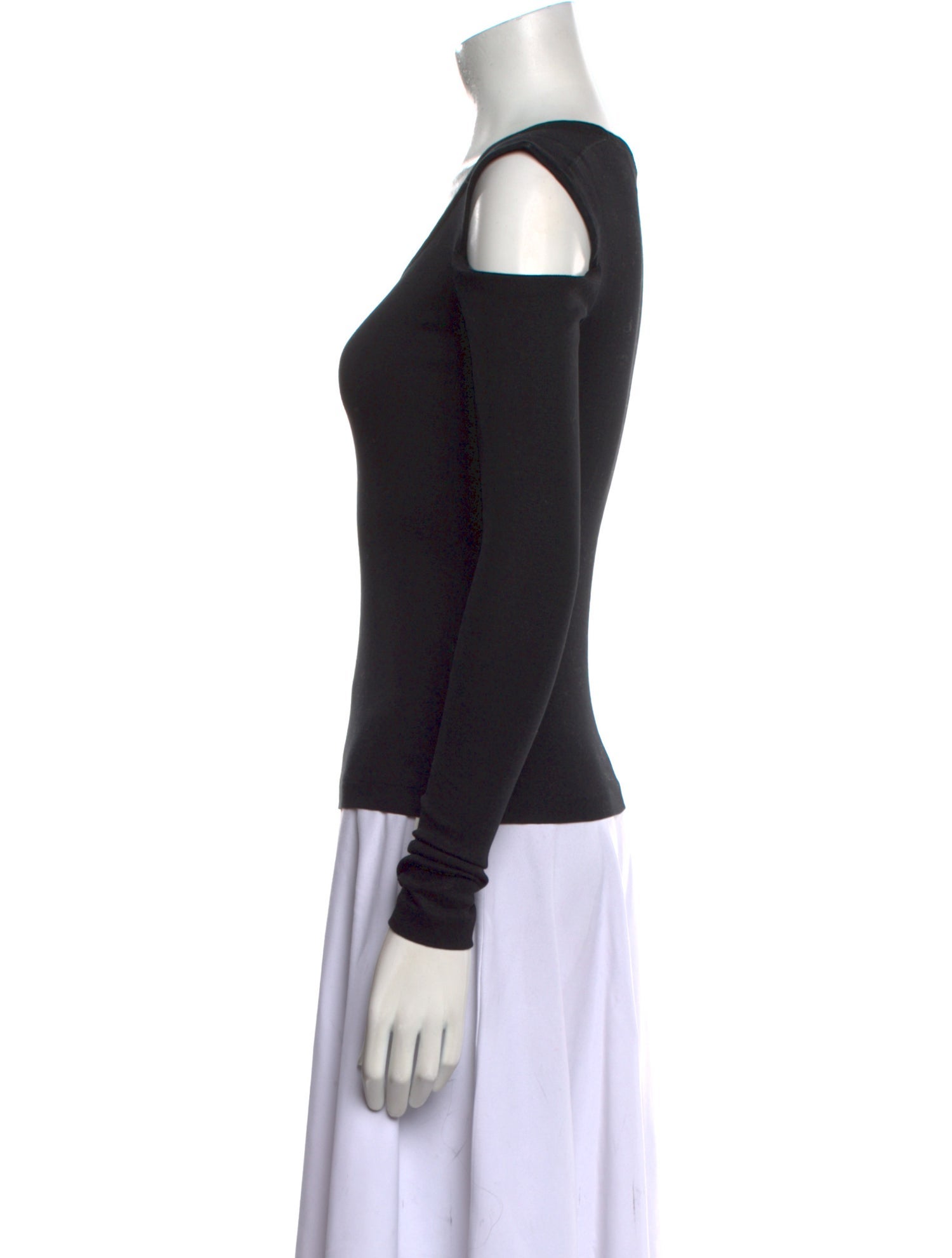 Helmut Lang Square Neckline Long Sleeve Top