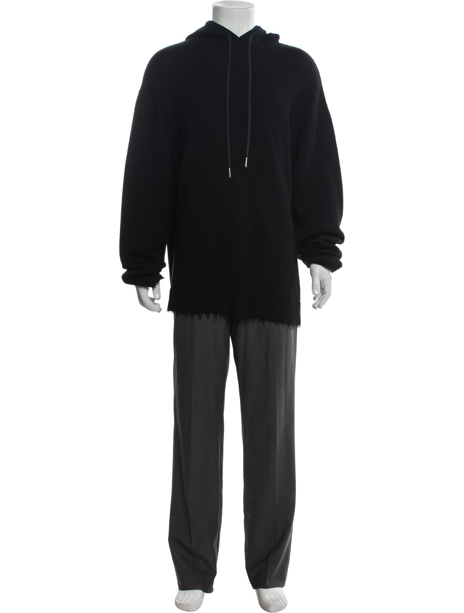 Helmut Lang Wool Crew Neck Hoodie