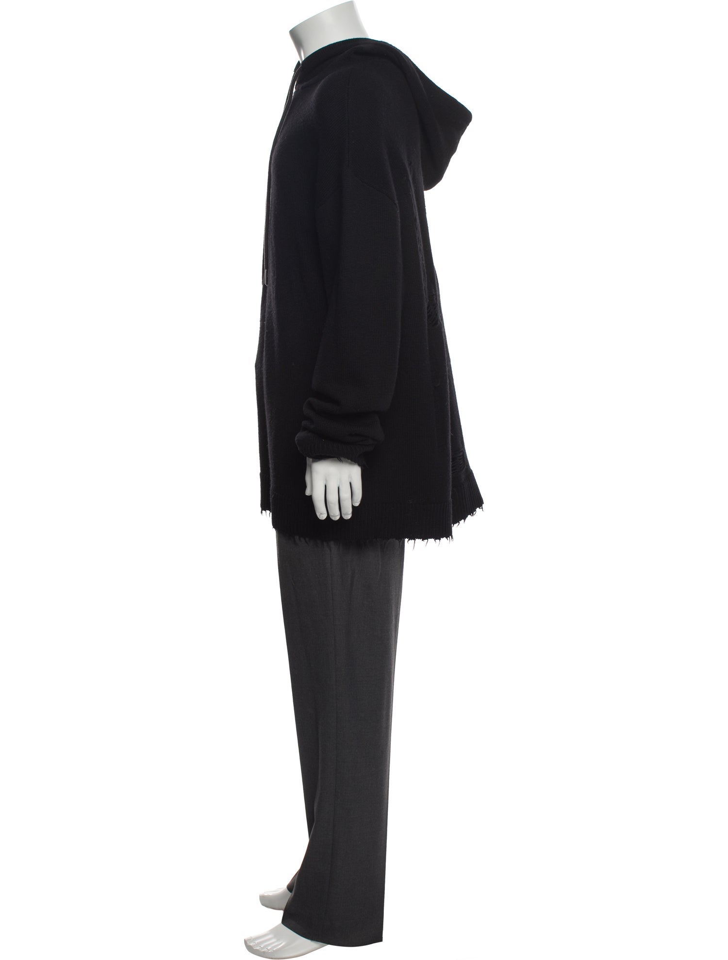 Helmut Lang Wool Crew Neck Hoodie