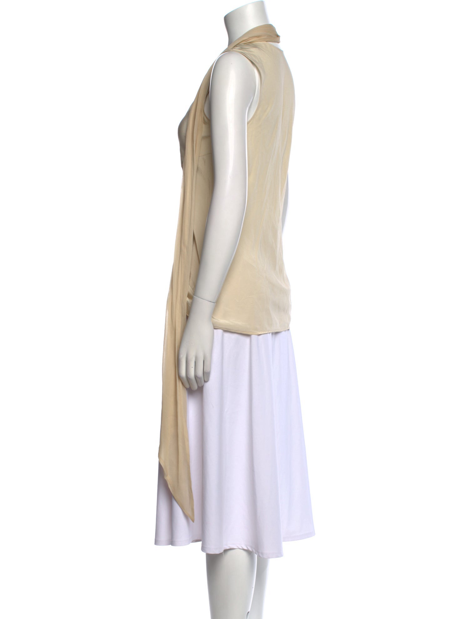 Helmut Lang Silk Scoop Neck Tunic