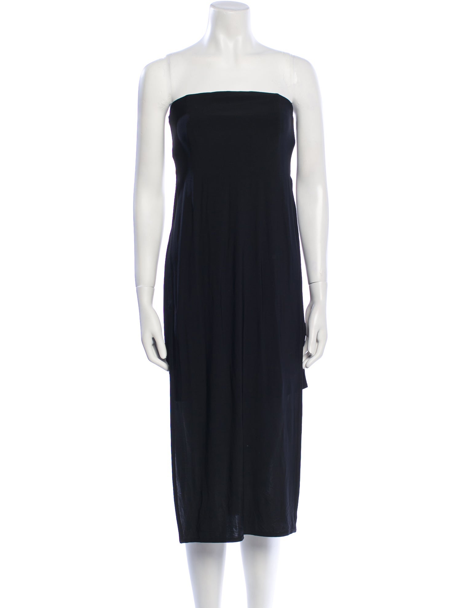 Helmut Lang Strapless Knee-Length Dress