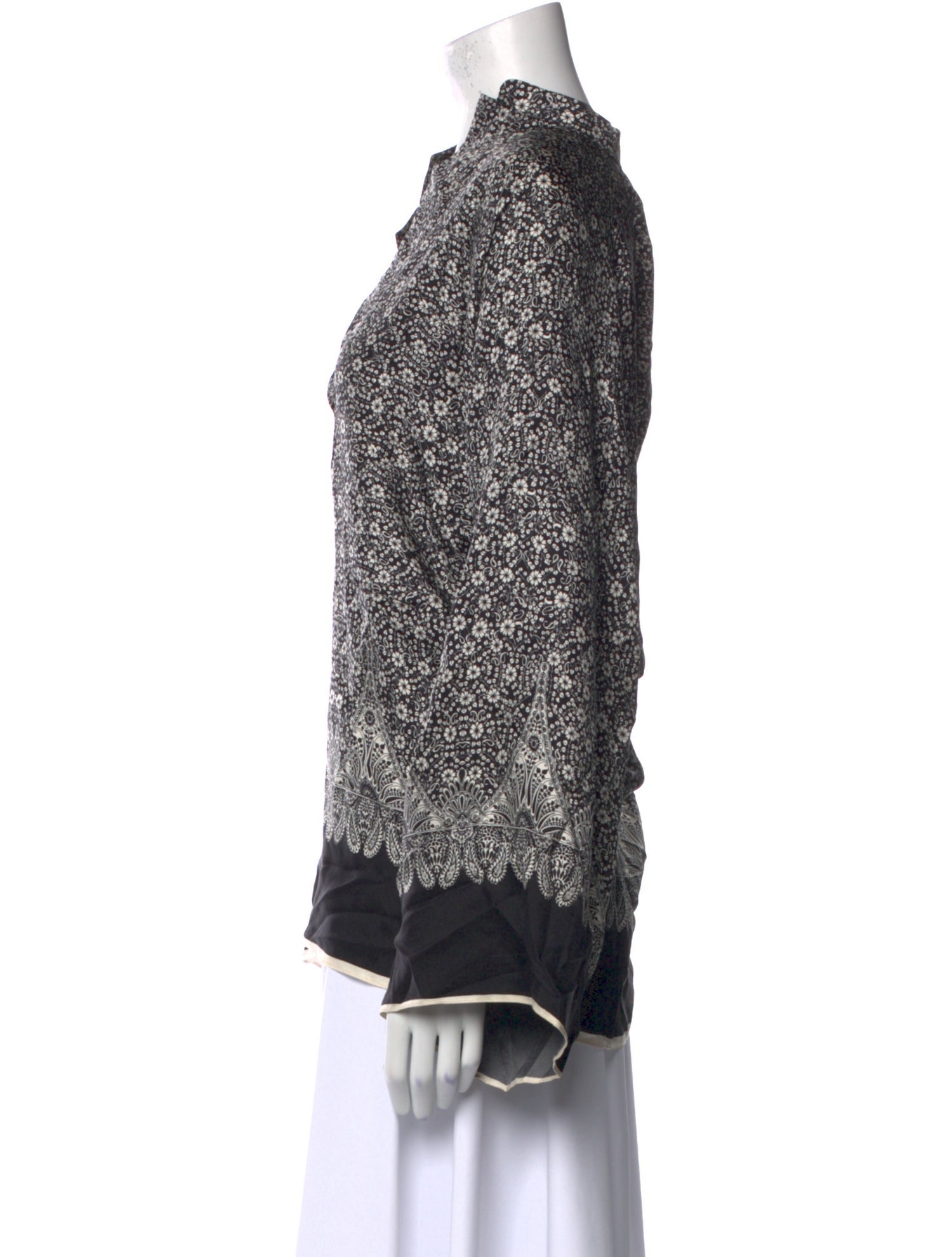 Helmut Lang Printed V-Neck Sweatshirt