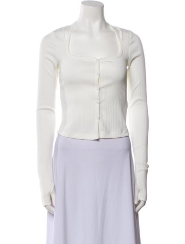 Pre-owned Helmut Lang Square Neckline Sweater W/ Tags In White