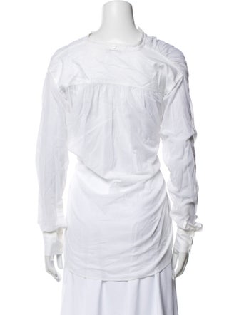 Helmut Lang V-Neck Long Sleeve Blouse