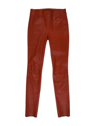 Helmut Lang Lamb Leather Skinny Leg Pants