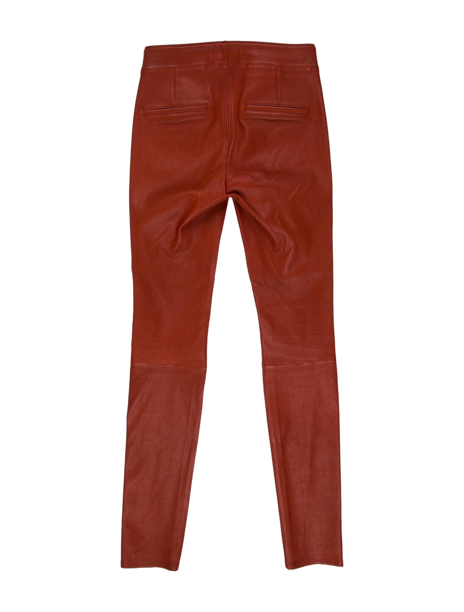 Helmut Lang Lamb Leather Skinny Leg Pants