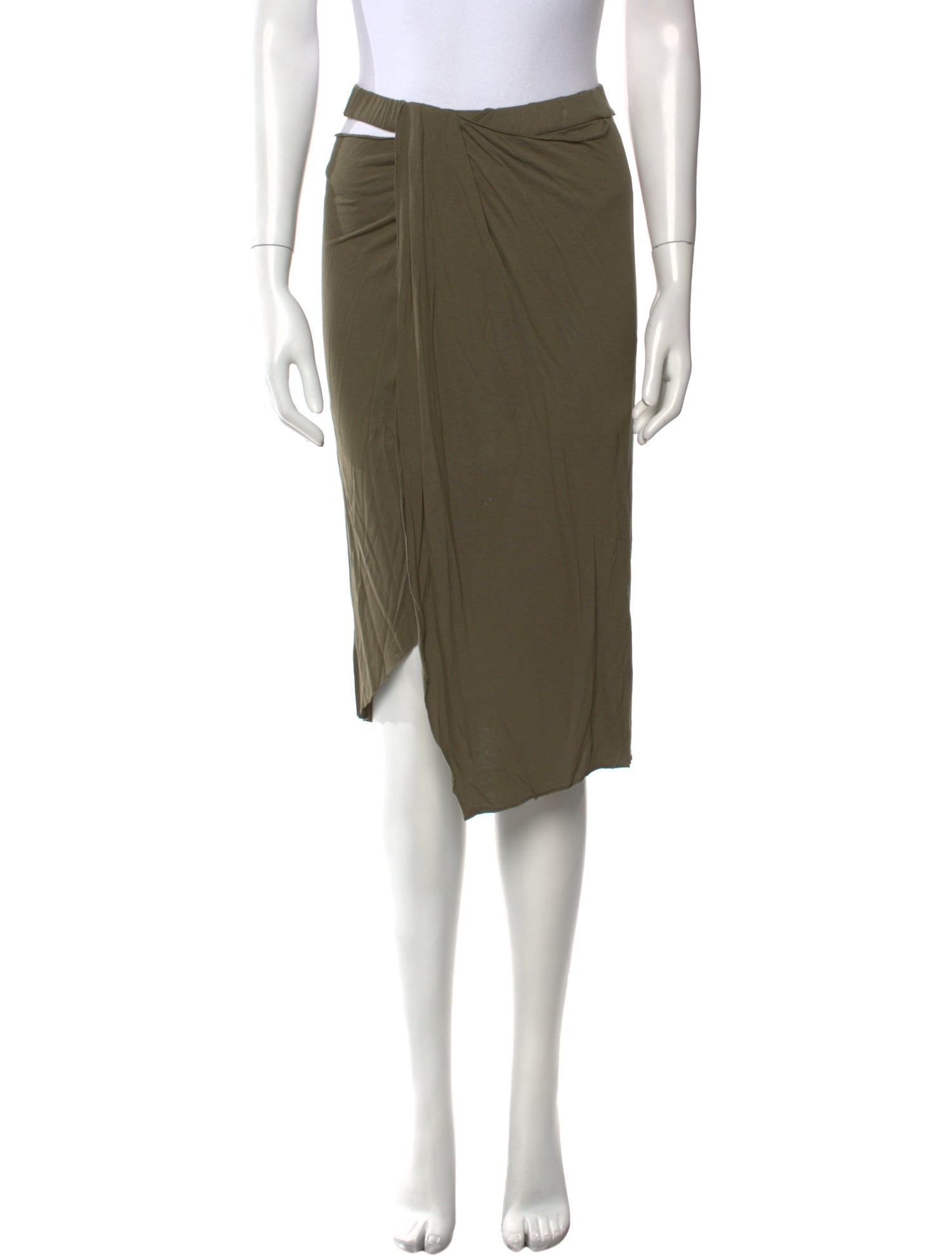 Helmut Lang Cutout Accent Knee-Length Skirt