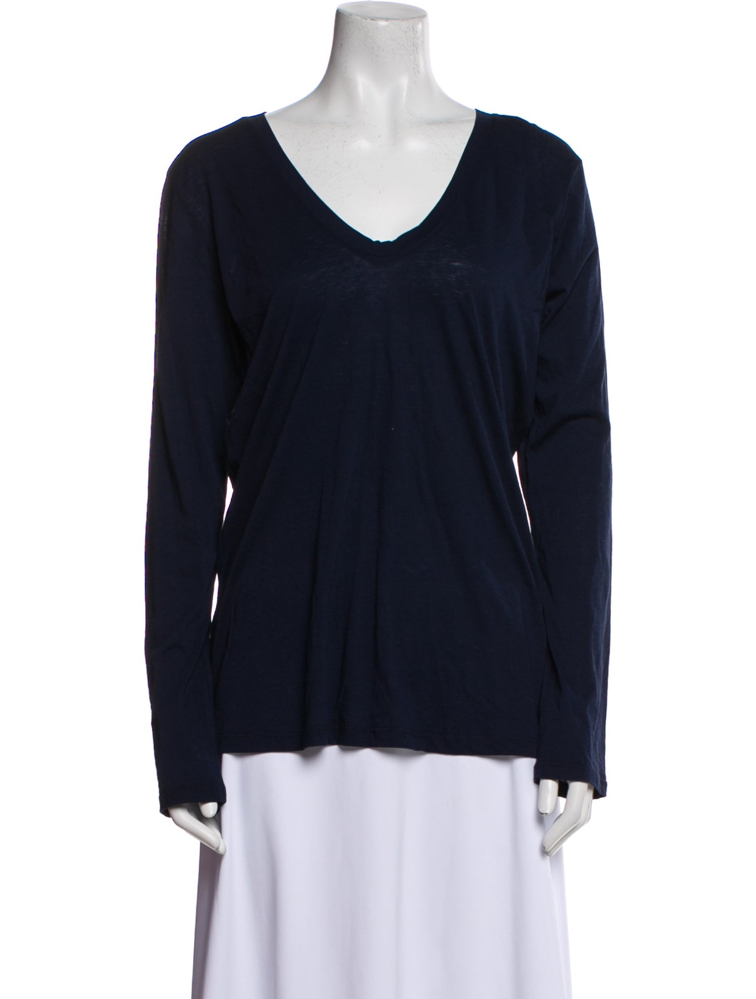 Helmut Lang V-Neck Long Sleeve Top