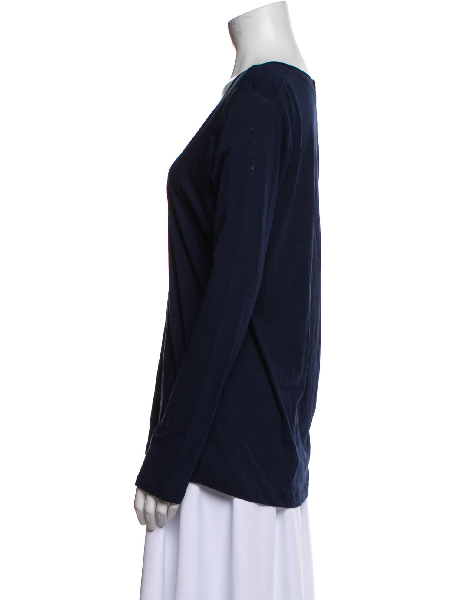 Helmut Lang V-Neck Long Sleeve Top