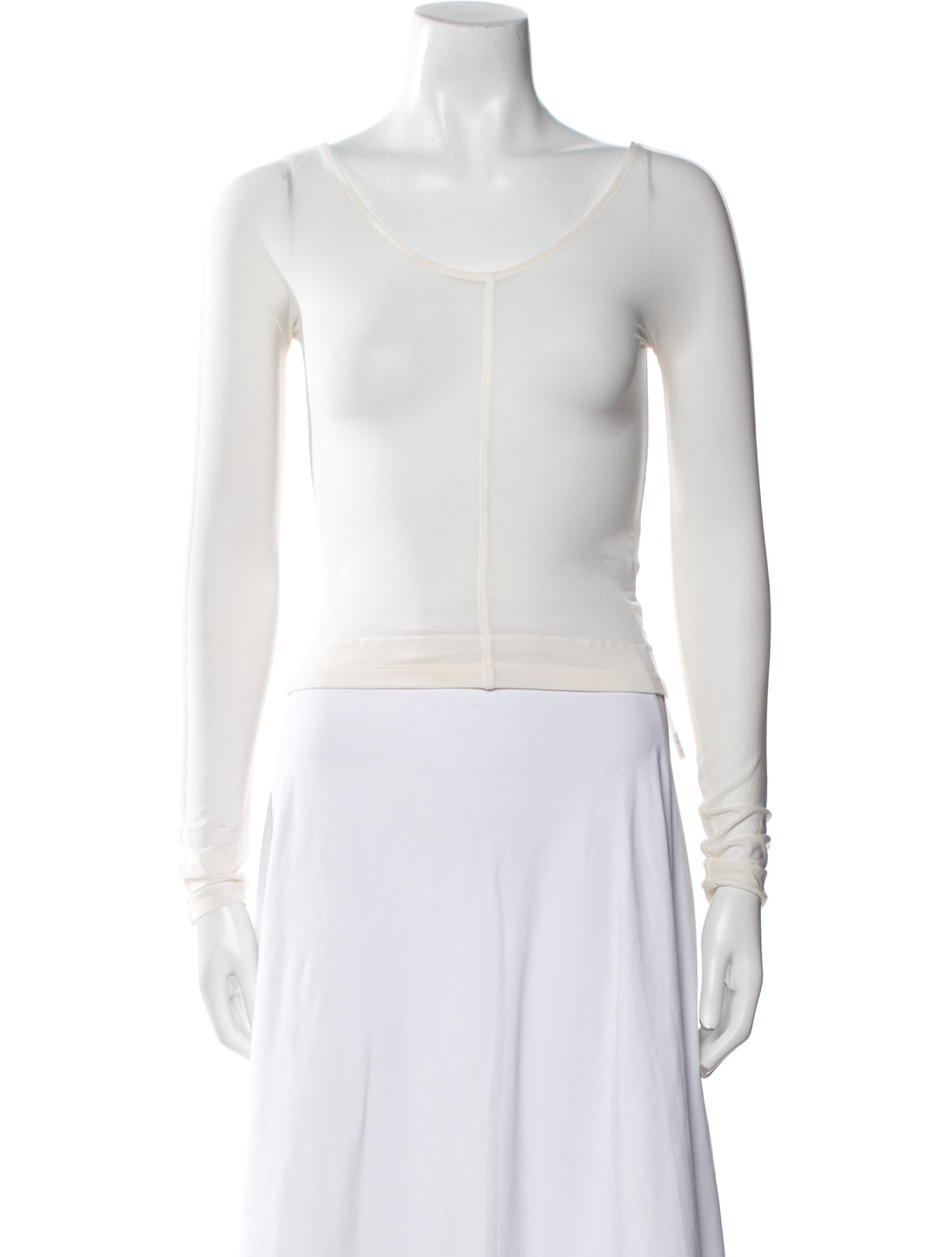 Helmut Lang Scoop Neck Sleeveless Crop Top