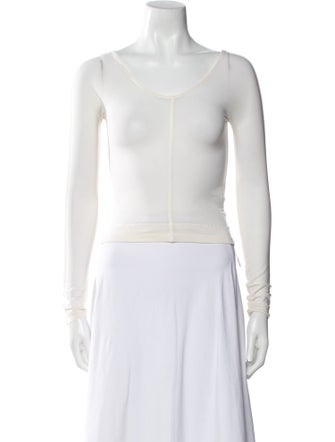 Helmut Lang Scoop Neck Sleeveless Crop Top