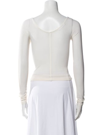 Helmut Lang Scoop Neck Sleeveless Crop Top