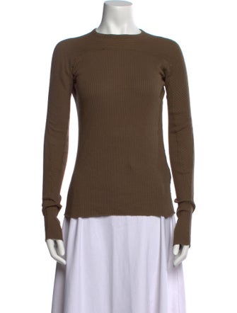 Helmut Lang Bateau Neckline Long Sleeve Top