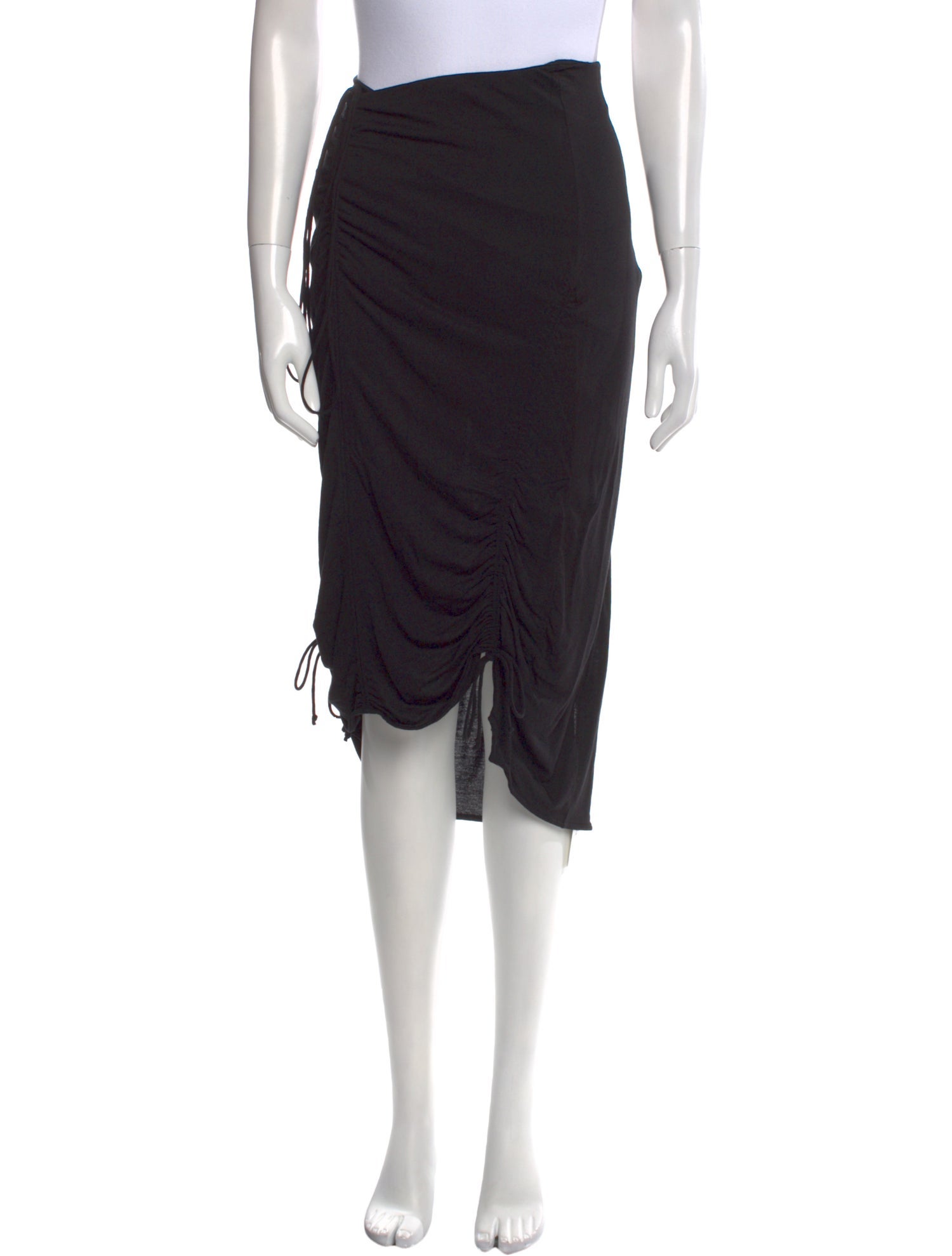 Helmut Lang Ruffle Embellishment Midi Length Skirt