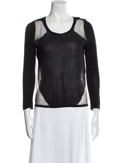 Helmut Lang Scoop Neck Three-Quarter Sleeve Top