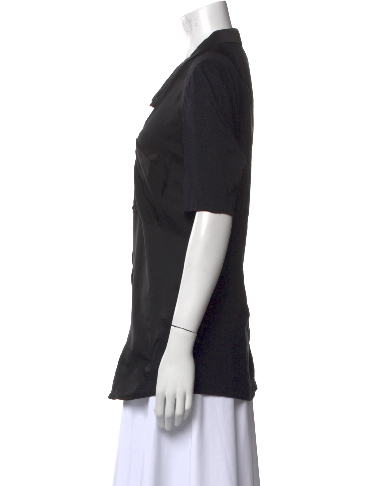 Helmut Lang Short Sleeve Button-Up Top