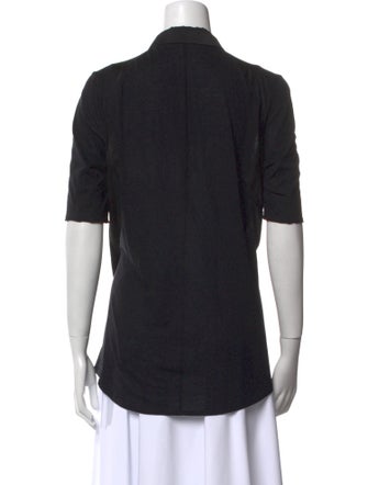 Helmut Lang Short Sleeve Button-Up Top