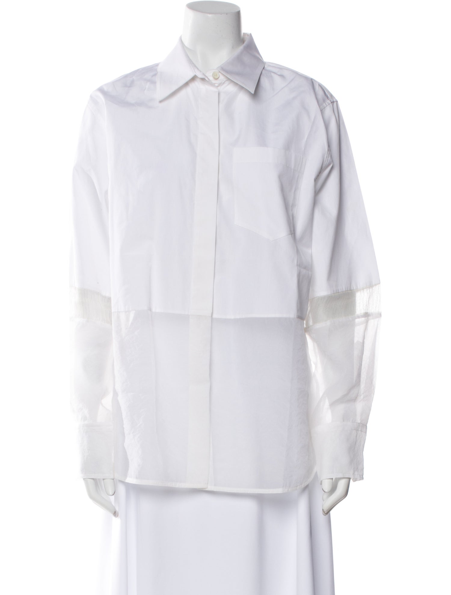 Helmut Lang Long Sleeve Button-Up Top