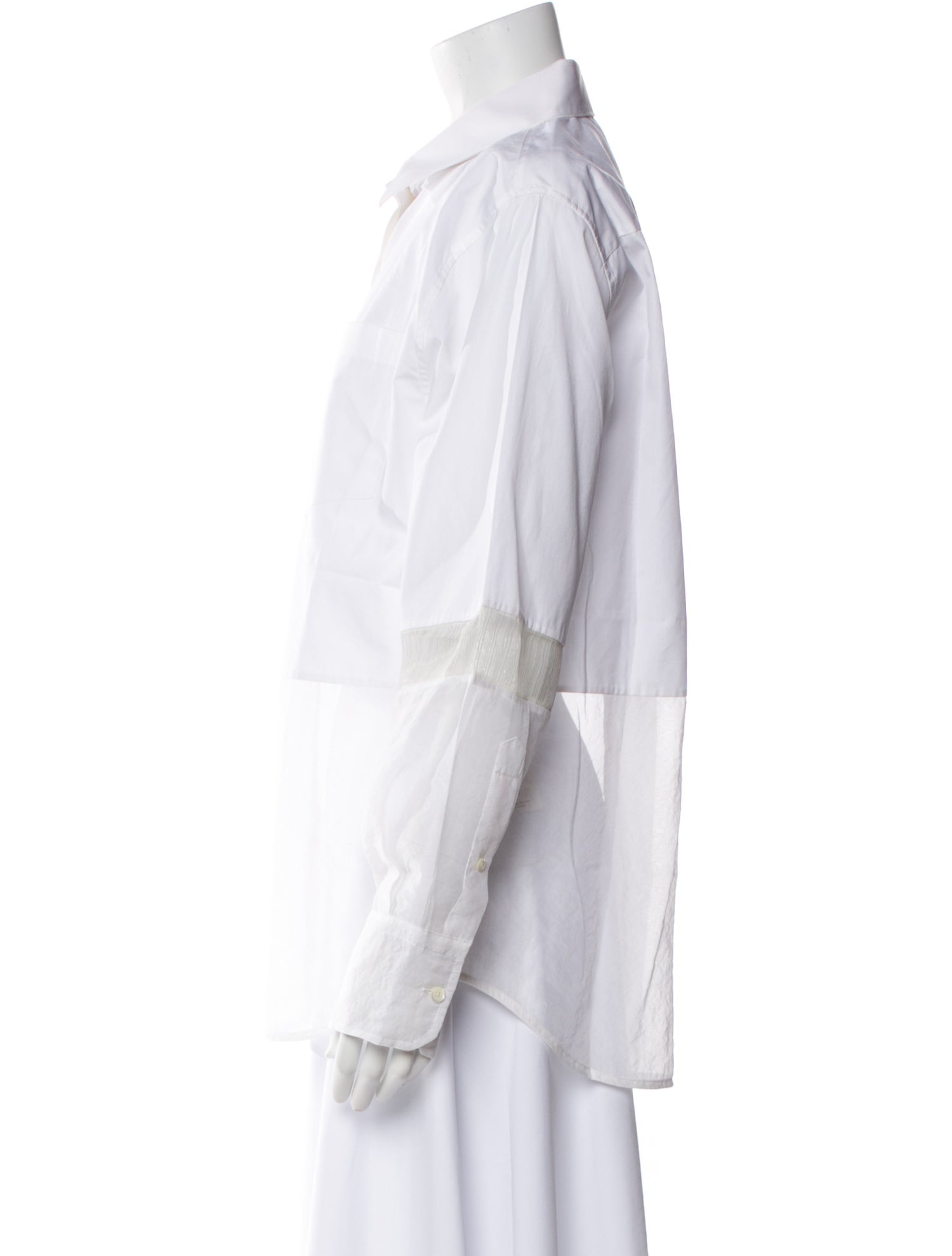 Helmut Lang Long Sleeve Button-Up Top