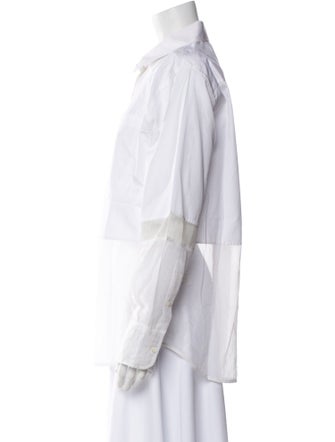 Helmut Lang Long Sleeve Button-Up Top