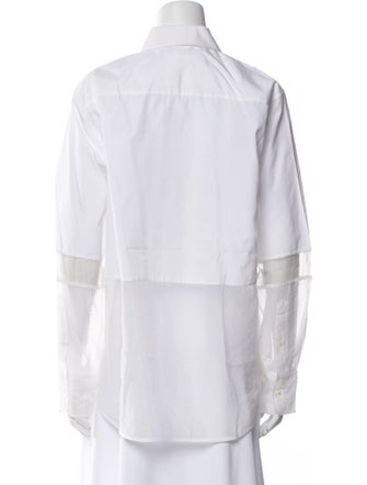 Helmut Lang Long Sleeve Button-Up Top