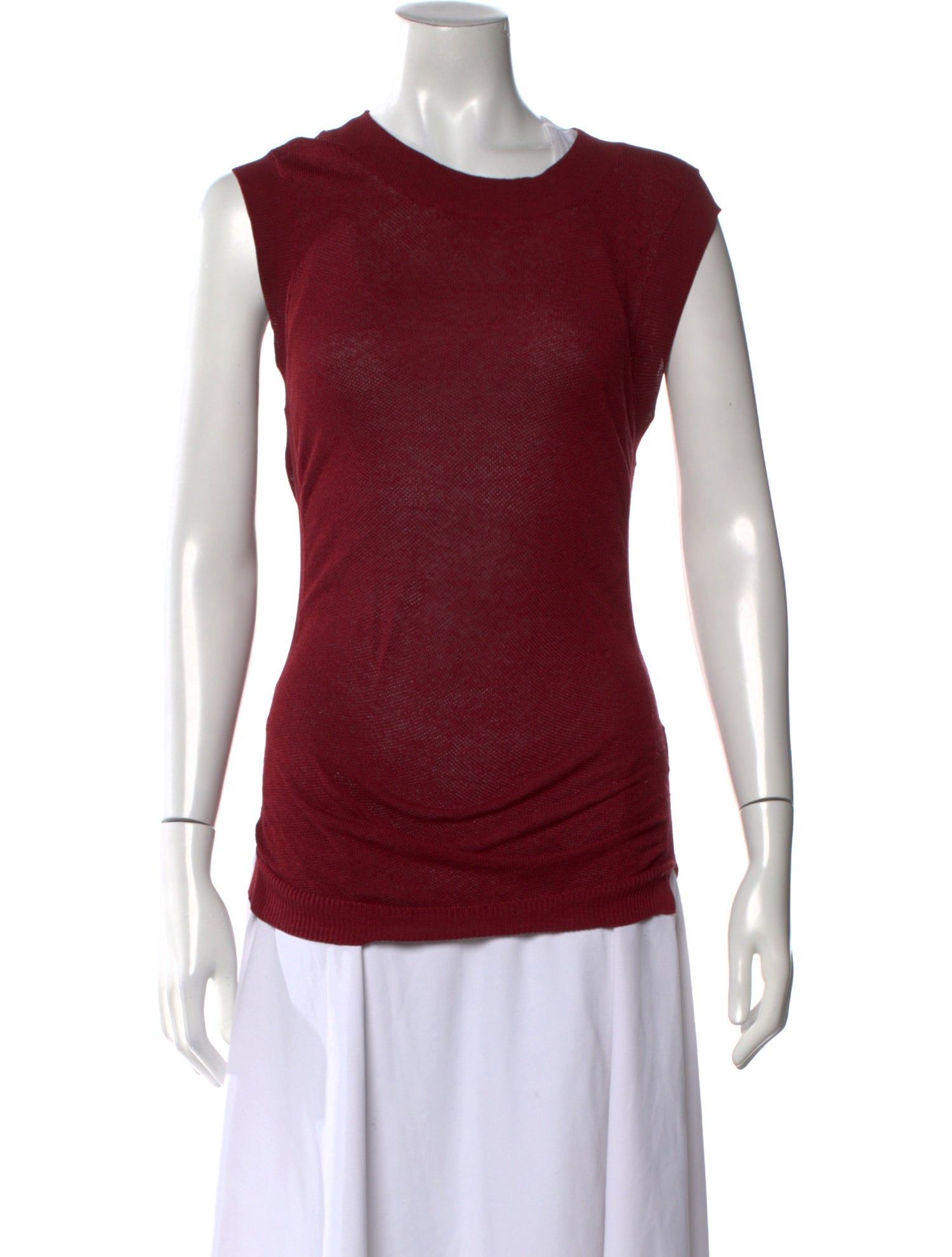 Helmut Lang Silk Scoop Neck Top
