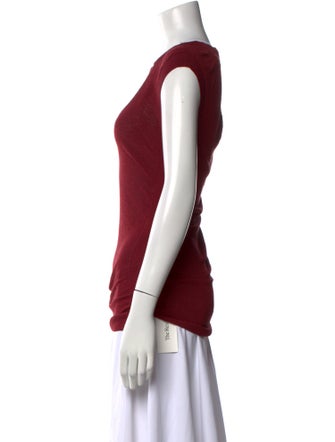 Helmut Lang Silk Scoop Neck Top