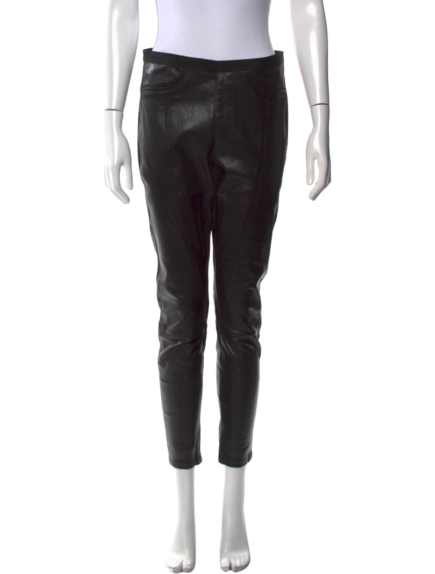 Helmut Lang Lambskin Skinny Leg Pants