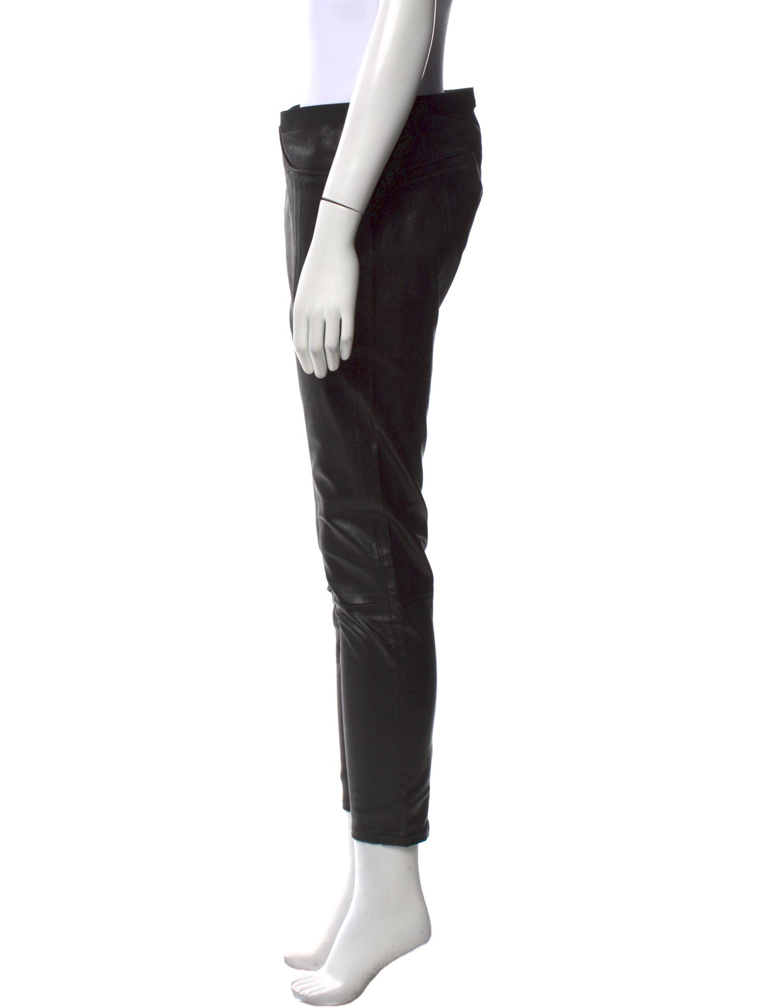 Helmut Lang Lambskin Skinny Leg Pants