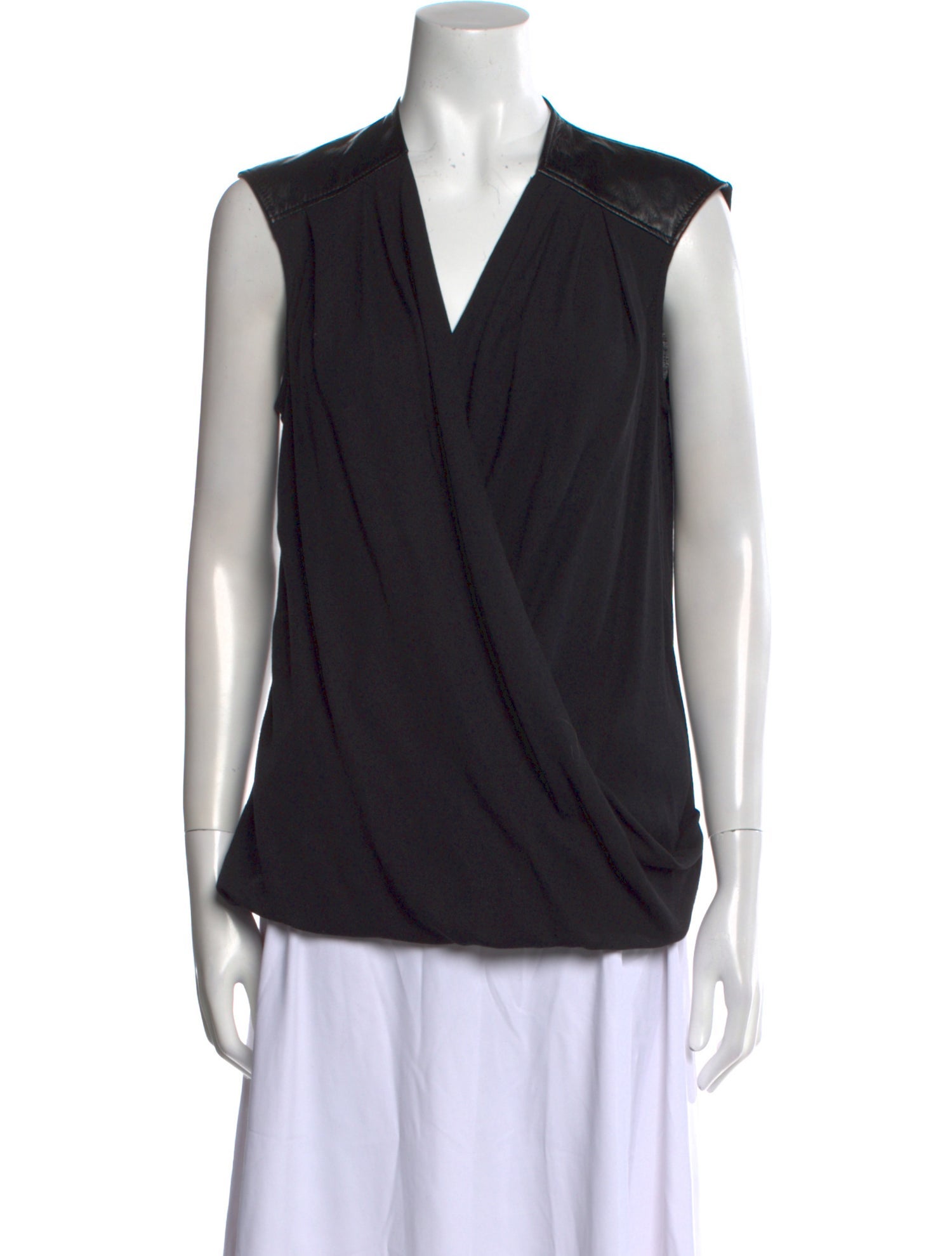 Helmut Lang V-Neck Sleeveless Blouse