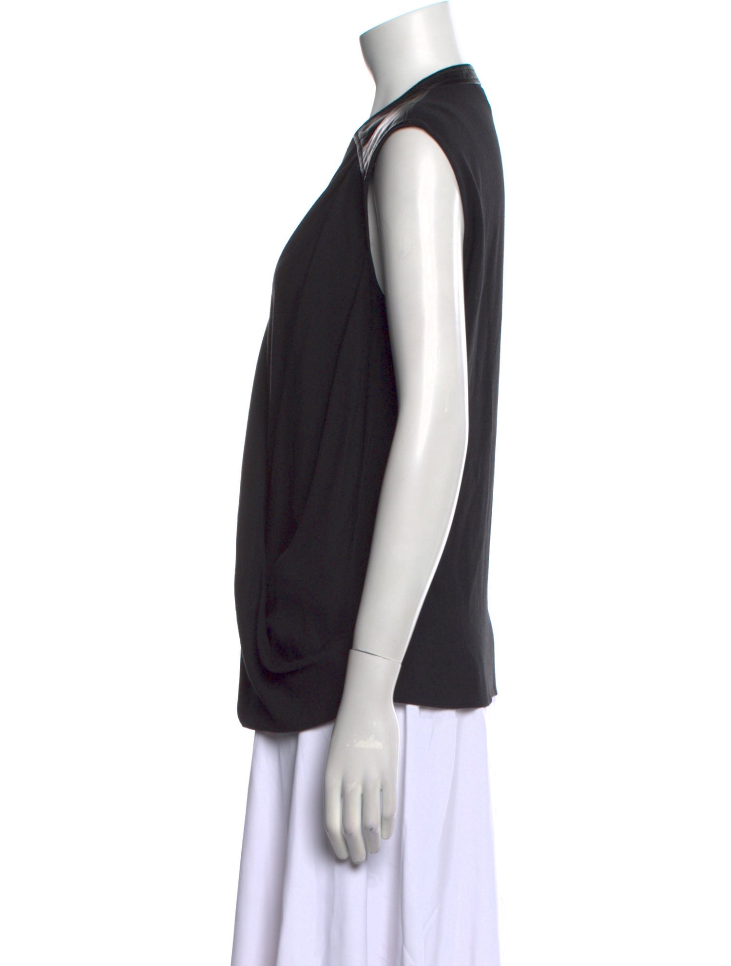 Helmut Lang V-Neck Sleeveless Blouse